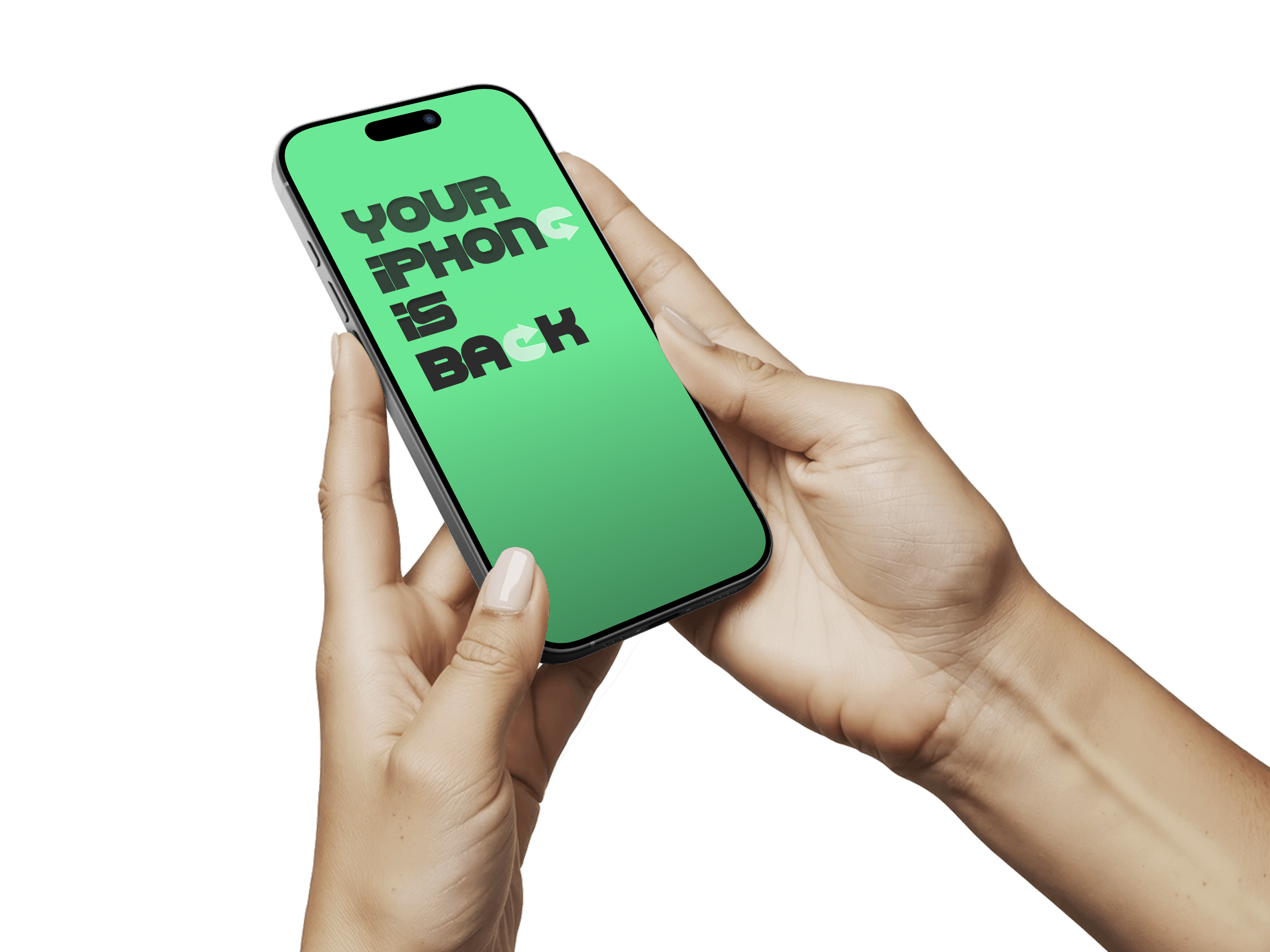 iPhone reacondicionado en primer plano